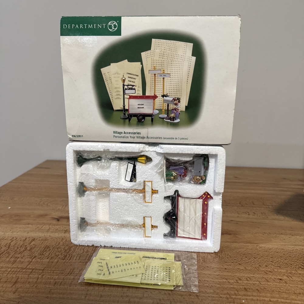 Dept 56 Personalize Your Village Accessories Set of 5 #52811